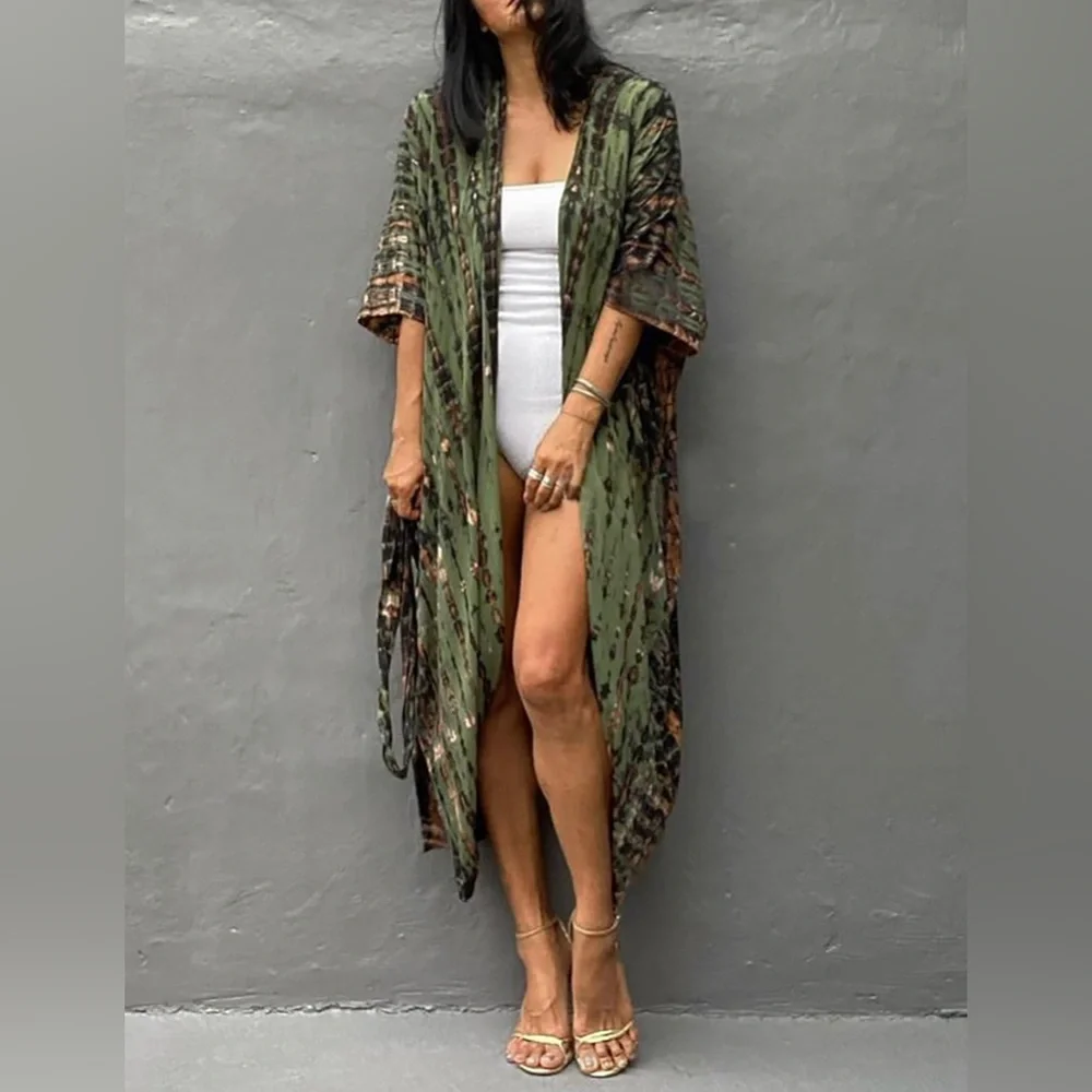 393. OS Summer T-Shirt Long Overshirt for Women Pleated Spaghetti Strap Camisole - Picture 8 of 9